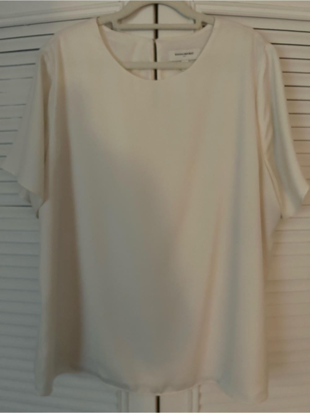 Banana Republic Cream Short Sleeve Tunic Top